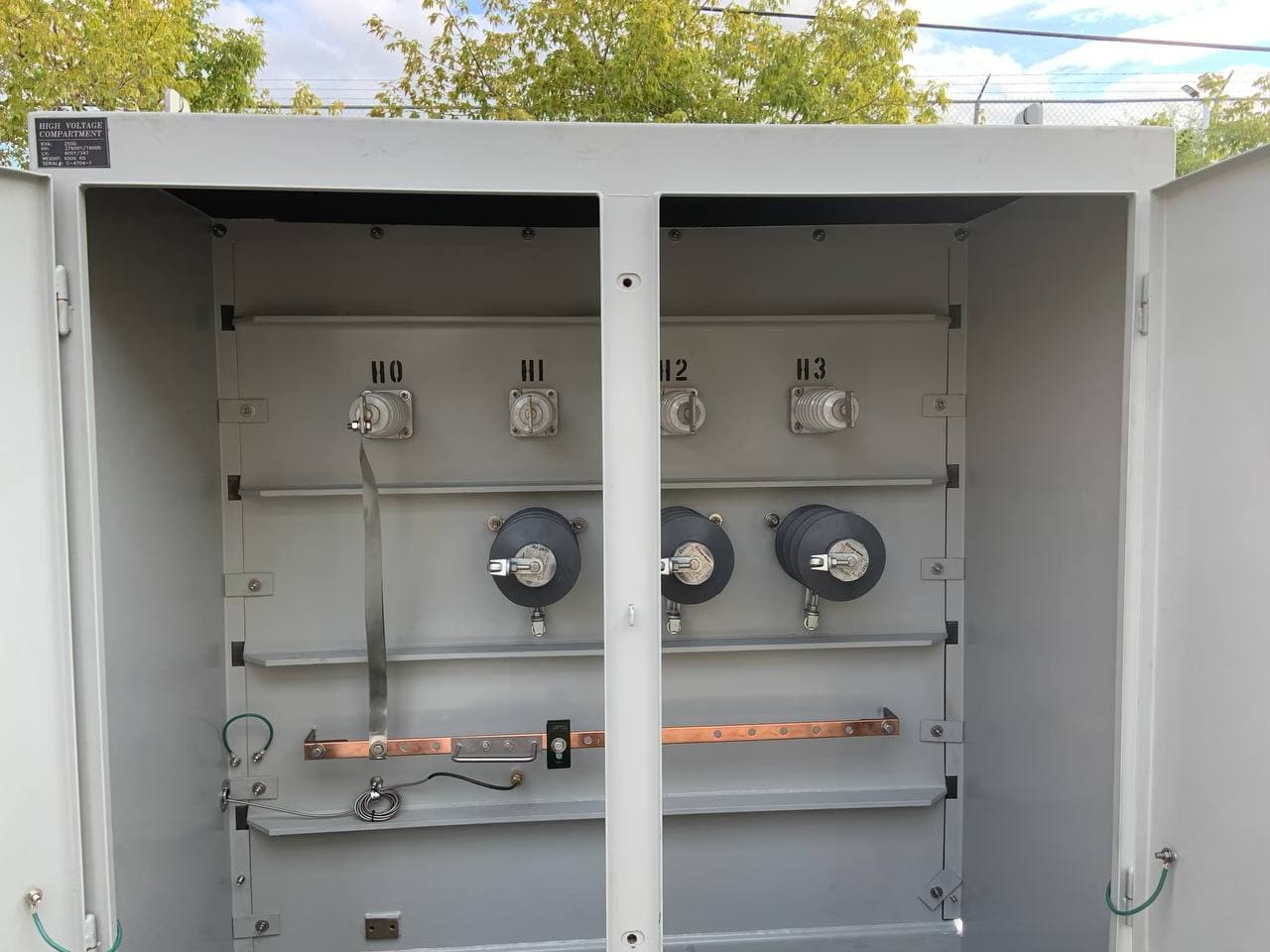 High-voltage termination and grounding