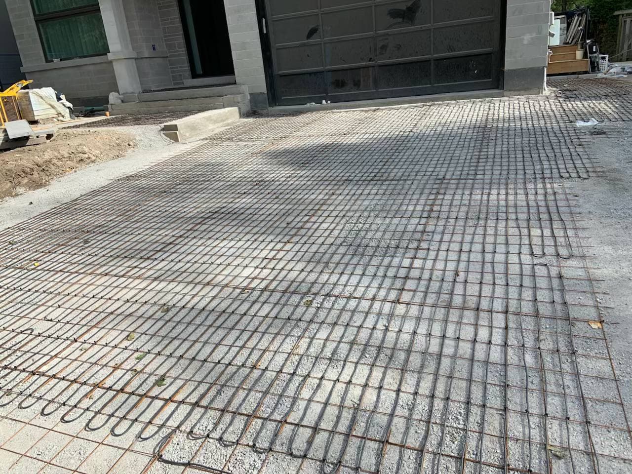 In-slab heated driveway electrical layout
